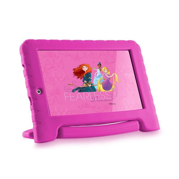 Tablet Disney Princesas Multilaser NB281 Plus, Wifi, 8GB, Dual Câmera, Android 7, Rosa