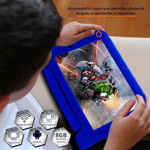 Tablet Disney Vingadores Multilaser Azul Nb280