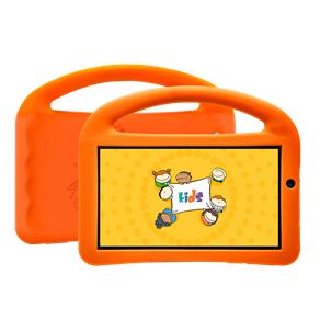 Tablet DL Futura Kids,Tela de 7, 8GB, Wi-Fi, Android 7.1, Quad Core 1.2Ghz + Capa com Alça Laranja