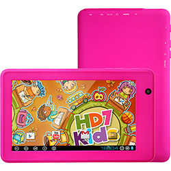 Tablet DL HD7 Kids com Android 4.0 Wi-Fi Tela 7'' Touchscreen Rosa e Memória Interna 4GB