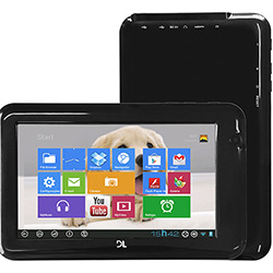 Tablet DL HD7 Plus com Android 4.0 Wi-Fi Tela 7" Touchscreen Preto e Memória Interna 4GB