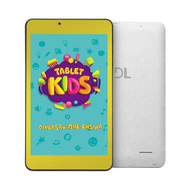Tablet DL Kids C10, Tela de 7, 8GB, Wi-Fi, Android 7.1.2, Quad Core 1.2Ghz + Capa de Silicone Bumper