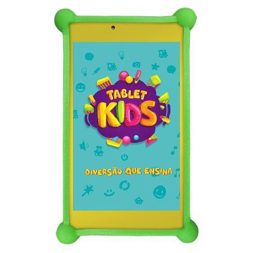 Tablet DL Kids C10, Tela de 7, 8GB, Wi-Fi, Android 7.1.2, Quad Core 1.2Ghz + Capa de Silicone Bumper