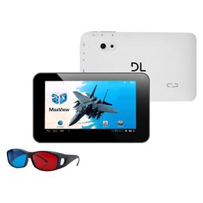 Tudo sobre 'Tablet DL Max View 3D TD-M71 PRE com Tela 7", 8GB, Wi-Fi, Câmera 2MP, Adaptador USB, Saída HDMI, 1 Óculos 3D, Suporte à Modem 3G e Android 4.0 – Preto'
