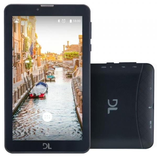 Tablet DL Mobi Tab, 7", 3G, Dual Chip, 8GB - Preto