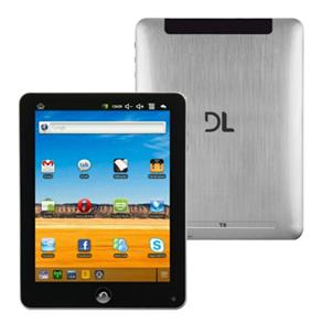 Tablet DL Smart T-804 com 4GB, Câmera 2.0MP, Wi-Fi, Tela 8”, Suporte à Modem 3G e Android 2.2
