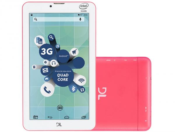 Tablet DL SocialPhone 700 8GB 7” 3G Wi-Fi - Android 5 Proc. Intel Quad Core Câmera Integrada