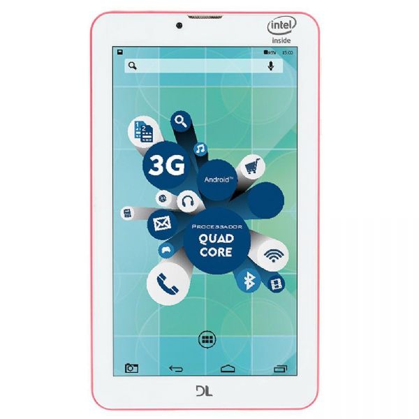 Tablet Dl Socialphone 700 Rosa Neon Tx316rno Tela 7, 3g, 8gb - Dl