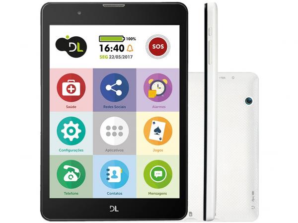 Tablet DL TabFácil 8GB 7,85” 3G e Wi-Fi - Android 7 Nougat Proc. Quad Core