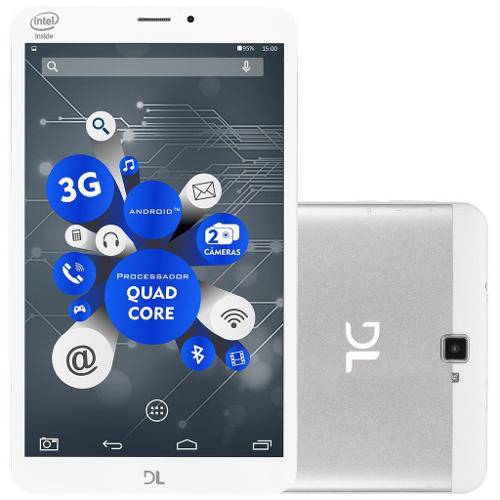 Tablet Dl Tabphone 8" 3g e Bluetooth - Tp303pra Prata