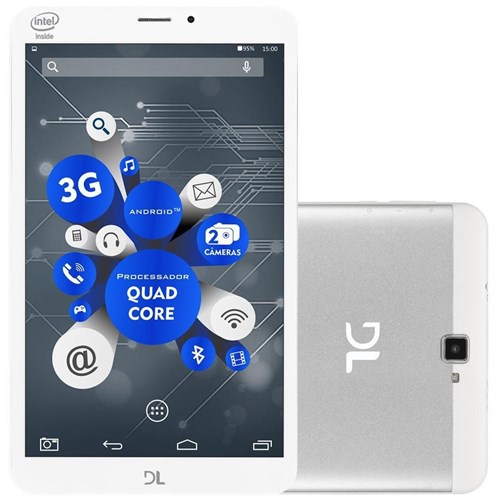 Tudo sobre 'Tablet Dl Tabphone 8" 3g E Bluetooth - Tp303pra Prata'