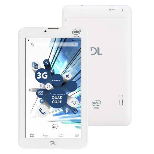 Tablet Dl Tabphone710 Faz e Recebe Ligação com Função Celular, Tela 7”, 3g, Dual Chip, Wi-Fi, Câmera