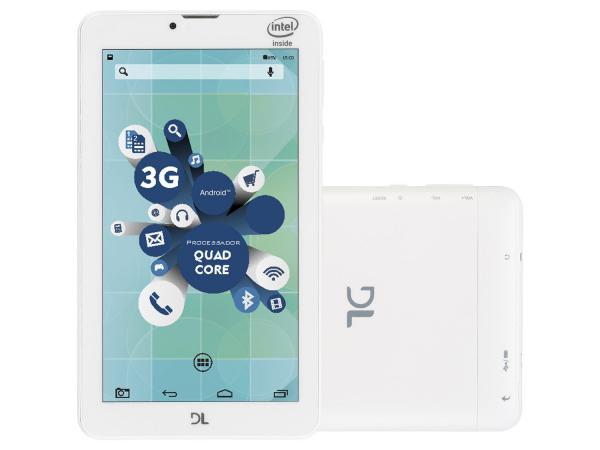 Tablet DL Tecphone 600 8GB 7” 3G Wi-Fi - Android 5.1 Proc. Intel Quad Core Câmera Integrada