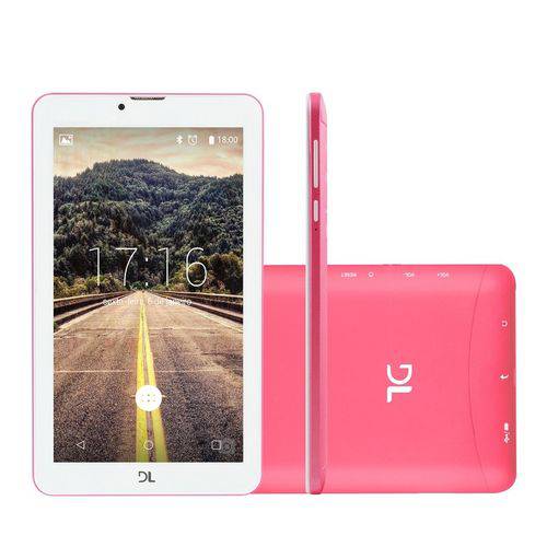 Tablet 3g Dl Mobi Tab 8gb 7 Pol,Wi-Fi,android 7 Nougat Proc Quad Core Rosa