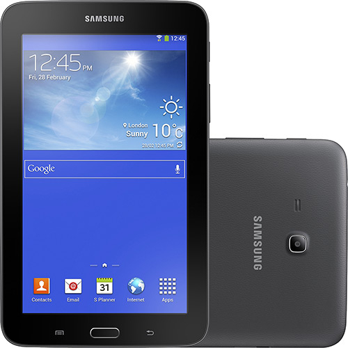 Tablet Galaxy Tab 3 T110n Lite Android 4.2 Wi-Fi 7 Preto 8gb - Samsung