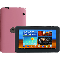 Tablet ICC Styllus 705P 8GB Wi-Fi 7" Dual Core Android 4.2 - Rosa + Capa