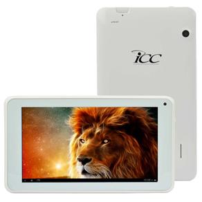Tablet ICC Tab 740 com Tela 7”, 8GB, Wi-Fi, Android 4.4, Câmera 5MP, Bluetooth, GPS e Processador Quad Core de 1.3 Ghz - Branco