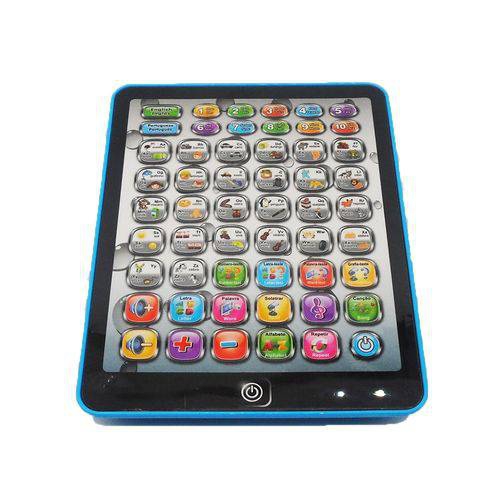Tudo sobre 'Tablet Interativo Educativo Infantil Didatico 54 Funções Computador Laptop Ingles Portugues AZUL - Well Kids'