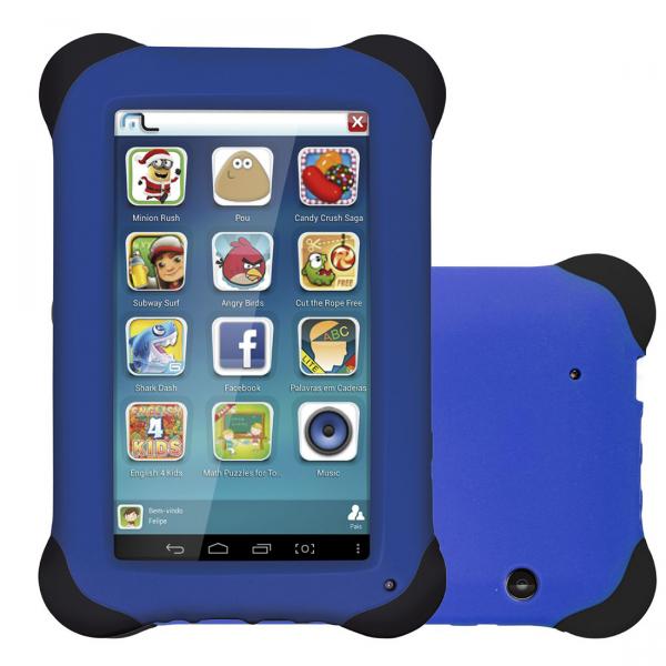 Tablet Kid Pad 8GB Tela 7 Polegadas Quadcore 2 Câmeras Azul - Multilaser - Multilaser