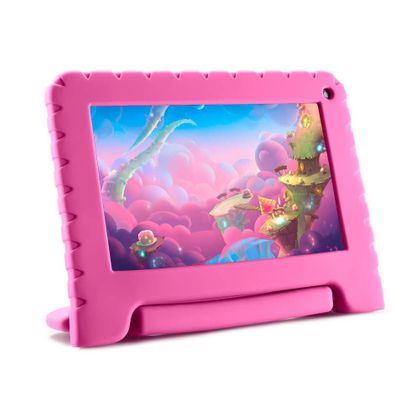 Tablet Kid Pad Lite Multilaser 7 Pol. 8GB Quad Core Android 8.1 Rosa ? NB303 NB303