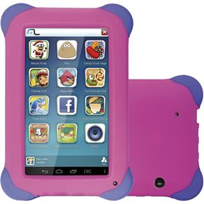 Tablet Kid Pad Multilaser NB19", 3G Android 4.4 Quad Core 8GB Camêra 2.0MP Tela 7", Rosa