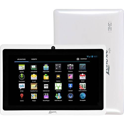 Tudo sobre 'Tablet Lenoxx TB50 com Android 4.0 Wi-Fi Tela 7" Touchscreen Branco e Memória Interna 4GB'
