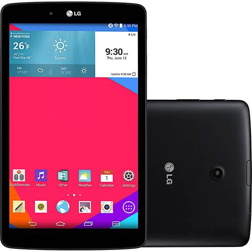 Tudo sobre 'Tablet LG G Pad V480 16GB Wi-Fi Tela 8" Android 4.4 Processador Qualcomm Quad Core 1.2 GHz - Preto'