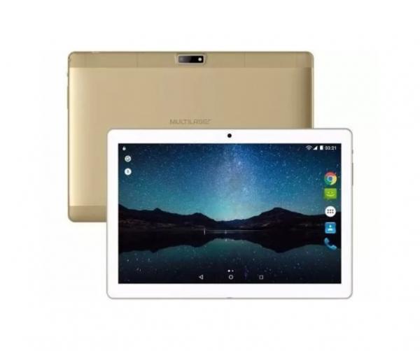 Tablet M10A 8GB 3G QC Dourado NB268 - Multilaser