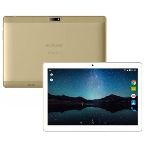 Tablet M10A Lite 3G Android 7.0 Dual Câmera 10 Polegadas Quad Core Multilaser Dourado - NB268