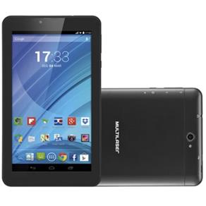 Tablet M7, Dual Chip, Preto, Tela 7", 3G+Wifi, Android 44, 2Mp, 8Gb - Multilaser