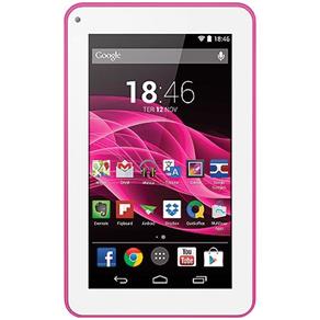 Tablet M7-S NB186, Quad Core, Rosa, Tela 7", WiFi, Android 4.4, 2MP, 8G - Multilaser