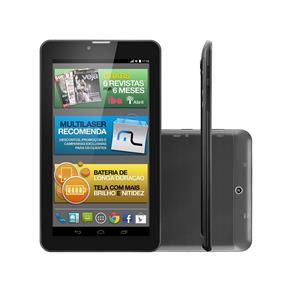 Tablet M7I- 3G Quad 8GB 7" GPS Preto Multilaser- NB244