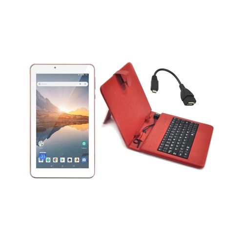 Tablet M7s Plus Rosa 16gb Android 8.1 Tela 7 Ips + Capa de Teclado com Suporte