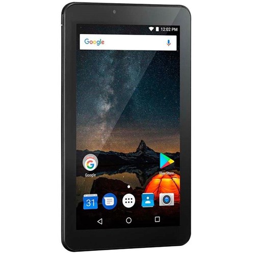 Tablet M7s Plus Wi-Fi e Bluetooth Quad Core Memória 16Gb 7 Pol. Câmera Frontal 1.3Mp e Traseira 2.0Mp 1Gb Ram Android 8.1 Preto Multilaser Nb298 Preto