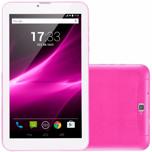 Tablet M9 3G Rosa Dual Chip Celular WIFI Tela 9 Multilaser