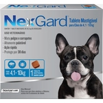 Tablet mastigáveis NexGard antipulgas e carrapatos para cães de 4,1 a 10 Kg 28,3mg