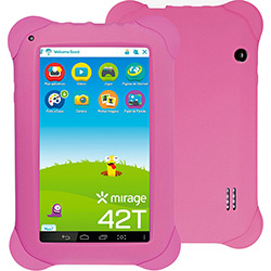 Tablet Mirage Infantil 42T 8GB Wi-Fi Tela 7" Android 4.4 Quad Core - Rosa