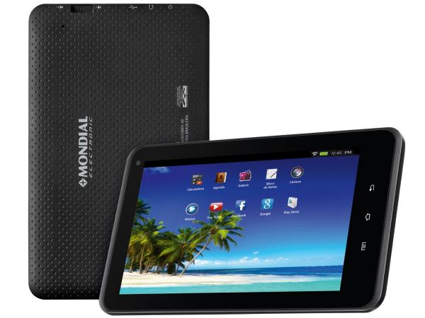 Tablet Mondial TB-07 8GB Tela 7” Android 4.4 - Proc. Quad Core Câmera Integrada