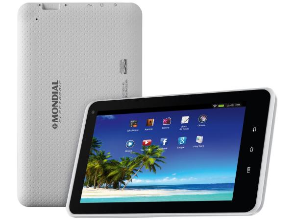 Tablet Mondial TB-08 8GB Tela 7” Android 4.4 - Proc. Quad Core Câmera Integrada