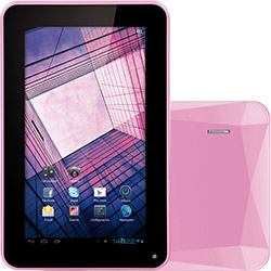 Tablet Multilaser Diamond com Android 4.0 Wi-Fi Tela 7'' Touchscreen Rosa e Memória Interna 4GB