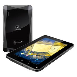 Tablet Multilaser Diamond Lite NB040 com Tela 7", 4GB, Câmera 1.3MP, Entrada Mini USB, Slot para Cartão, Wi-Fi, Suporte à Modem e Android 4.0 - Preto