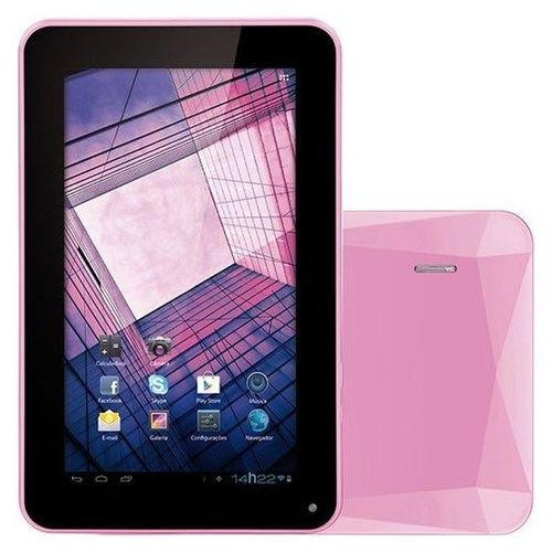 Tablet Multilaser Diamond Lite Nb041 Rosa 4gb com Android 4.1 Wi-fi Tela 7'' Touchscreen