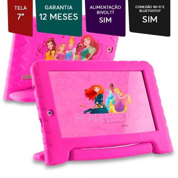 Tablet Multilaser Disney Princesas Nb239 8gb Tela 7" Android Câmera 2.0
