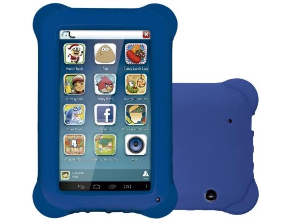 Tablet Multilaser Kid Pad 8GB 7” Wi-Fi - Android 4.4 Proc. Quad Core Câmera Integrada