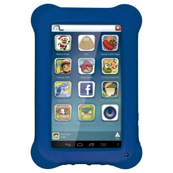 Tablet Multilaser Kid Pad Azul Quad Core Dual Câmera Wi-Fi Tela Capacitiva 7Pol Memória 8Gb - NB194