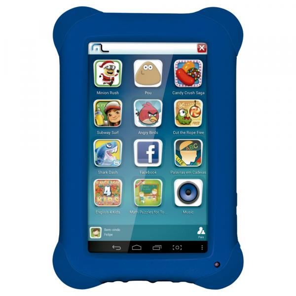 Tablet Multilaser Kid Pad Azul Quad Core Dual Câmera Wi-Fi Tela Capacitiva 7pol Memória 8GB - NB194