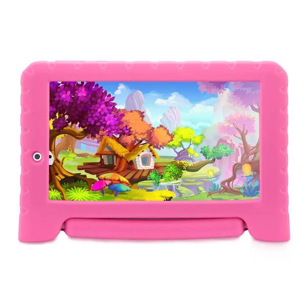 Tablet Multilaser Kid Pad Plus 1Gb Android 7 Wif Memória 8Gb Quad Core Rosa - NB279