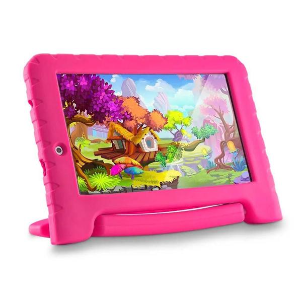 Tablet Multilaser Kid Pad Plus 1Gb Android 7 Wifi Memória 8Gb Quad Core - Rosa - NB279