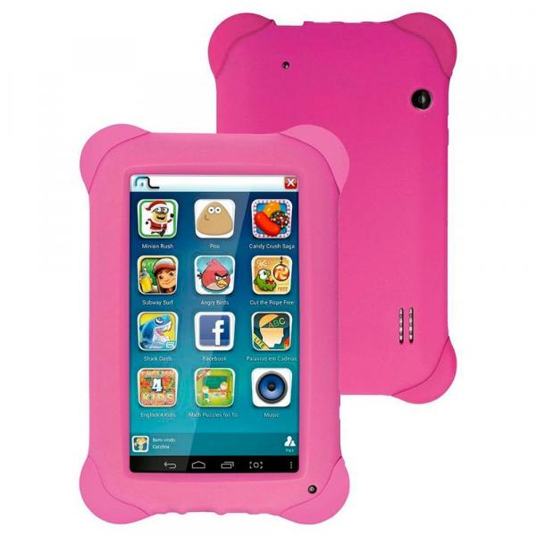 Tablet Multilaser Kid Pad Quad Core Rosa - Nb195