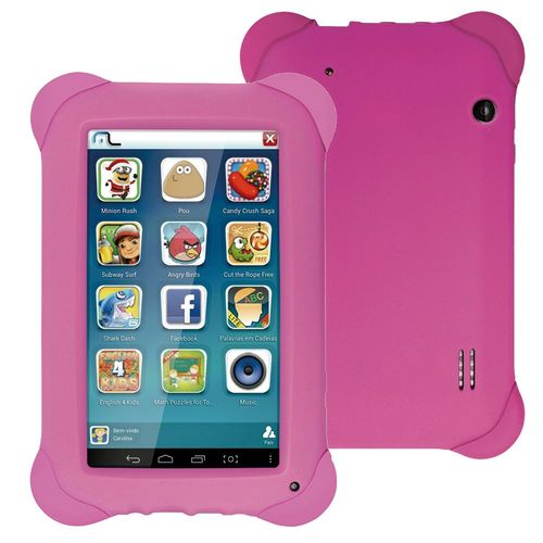 Tablet Multilaser Kid Pad Rosa Quad Core Dual Camera Wi-Fi Tela Capacitiva 7" Memória 8GB - NB195